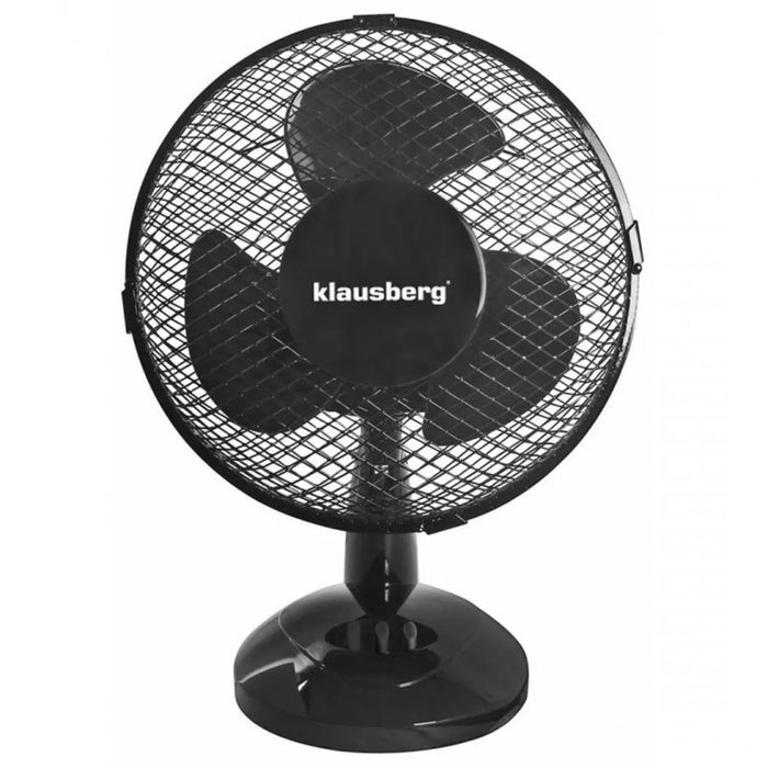 Klausberg KB-7473 Ventilatore da tavolo elegante nero da 23 cm con funzione pivotante