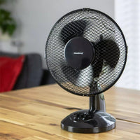 Klausberg KB-7473 Ventilatore da tavolo elegante nero da 23 cm con funzione pivotante
