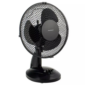 Klausberg KB-7473 Ventilatore da tavolo elegante nero da 23 cm con funzione pivotante