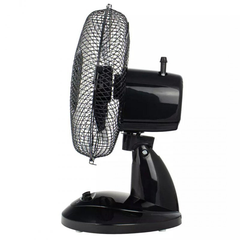 Klausberg KB-7473 Ventilatore da tavolo elegante nero da 23 cm con funzione pivotante