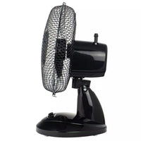Klausberg KB-7473 Ventilatore da tavolo elegante nero da 23 cm con funzione pivotante