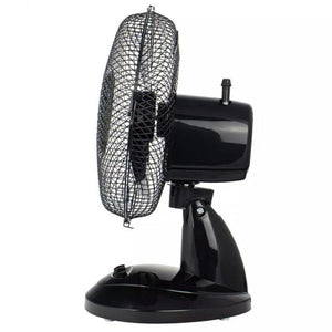 Klausberg KB-7473 Ventilatore da tavolo elegante nero da 23 cm con funzione pivotante