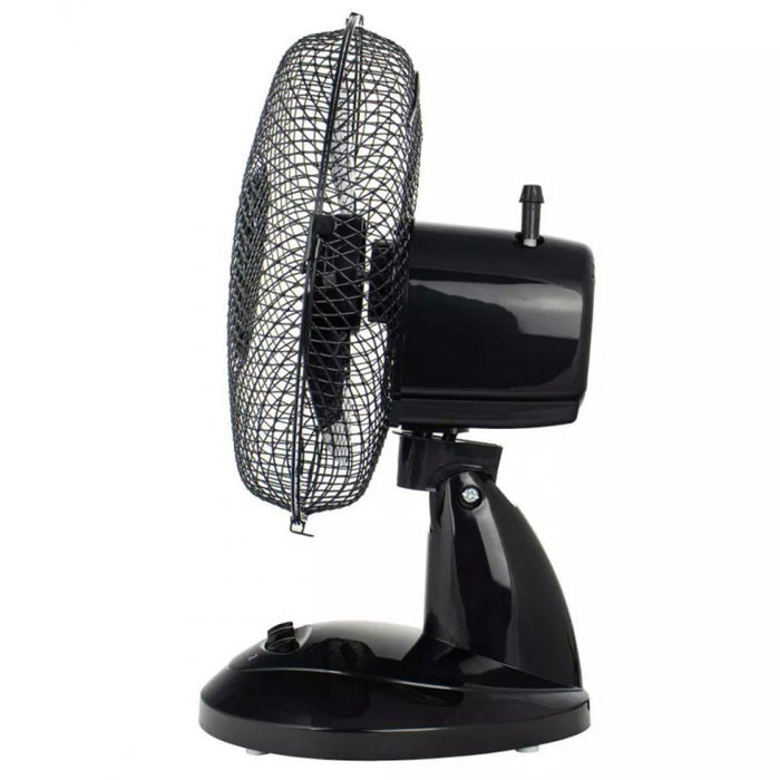 Klausberg KB-7473 Ventilatore da tavolo elegante nero da 23 cm con funzione pivotante