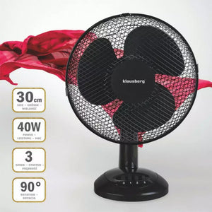 Ventilatore da tavolo Klausberg KB-7474 da 30 cm con velocità e oscillazione regolabili