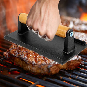 Pressa per carne in ghisa Kinghoff KH-1758 per hamburger e bistecche perfetti