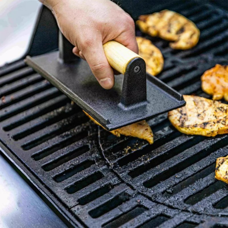 Pressa per carne in ghisa Kinghoff KH-1758 per hamburger e bistecche perfetti