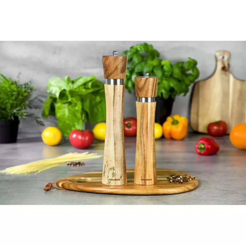 Klausberg KB-7593 Macinapepe e Sale in Acacia - Elegante Macina da Cucina