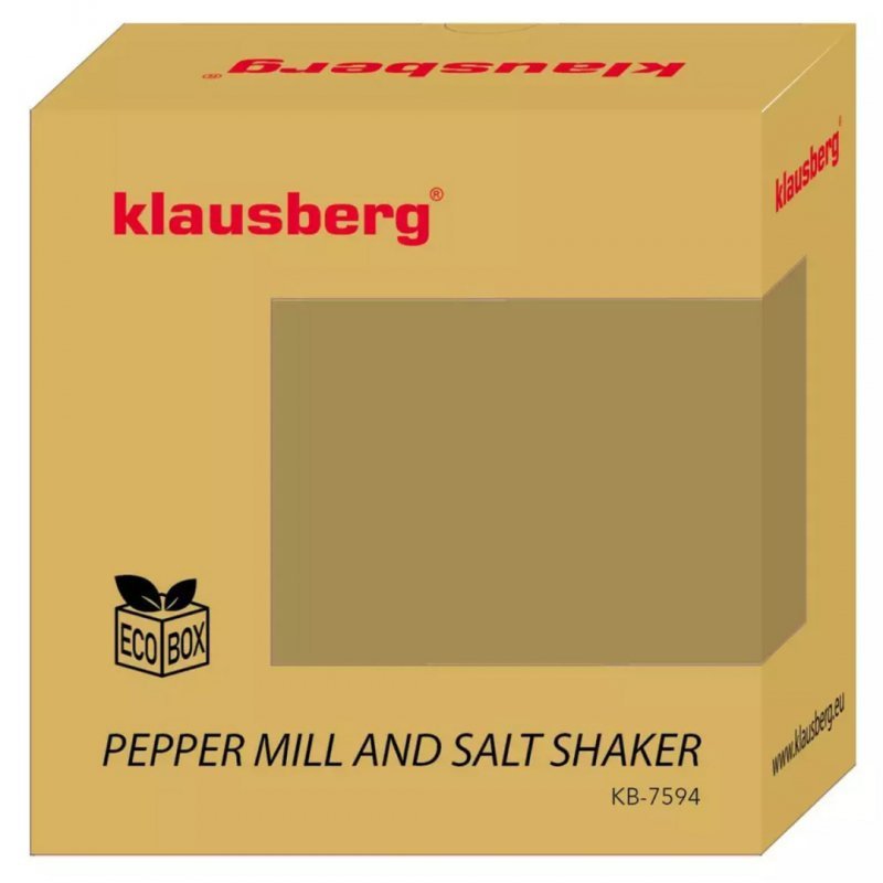 Klausberg KB-7594 Set macinapepe e saliera in legno di acacia