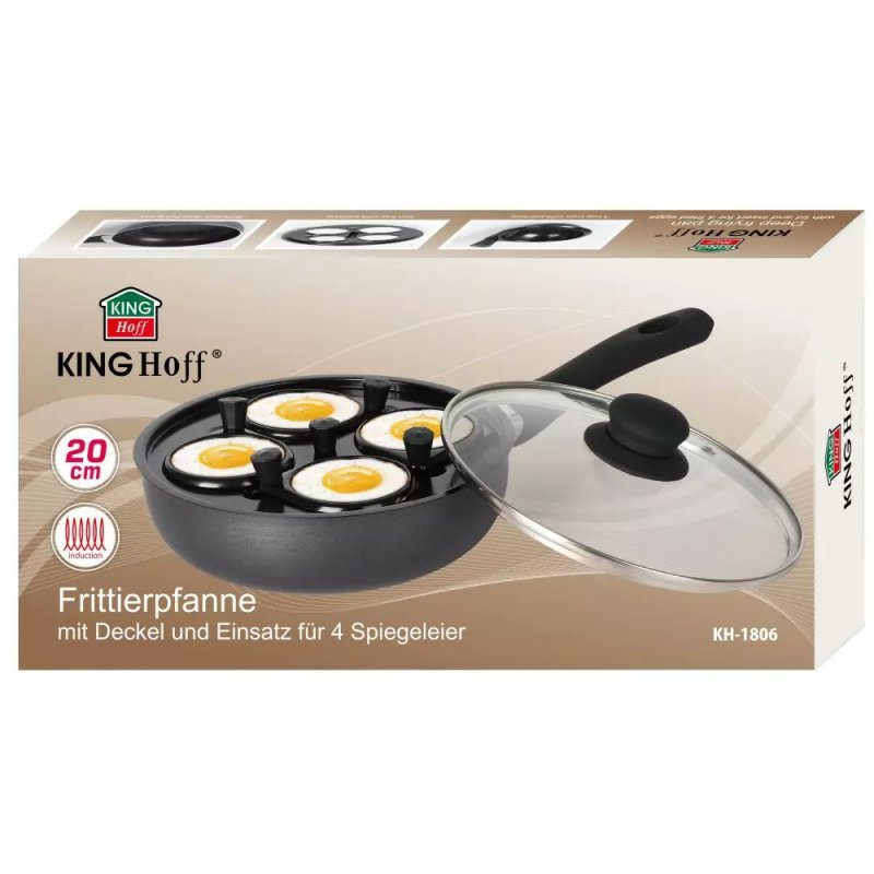 Klausberg KH-1806 Padella in alluminio con inserto per uova 20 cm