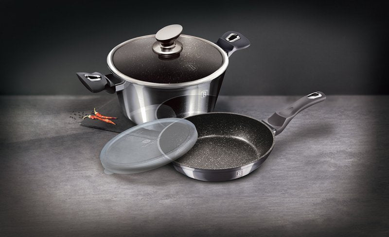 Berlinger haus BH-7106 Carbon Pro Set di pentole con rivestimento in granito
