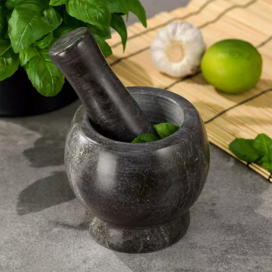 Set di mortaio e pestello in marmo nero Kinghoff KH-3337