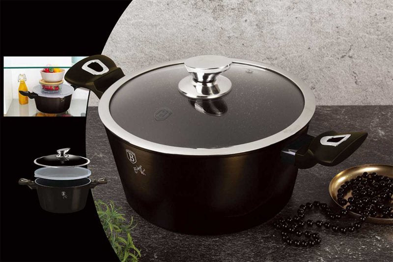 Berlinger haus BH-6606 Pentola antiaderente in granito nero lucido 28 cm