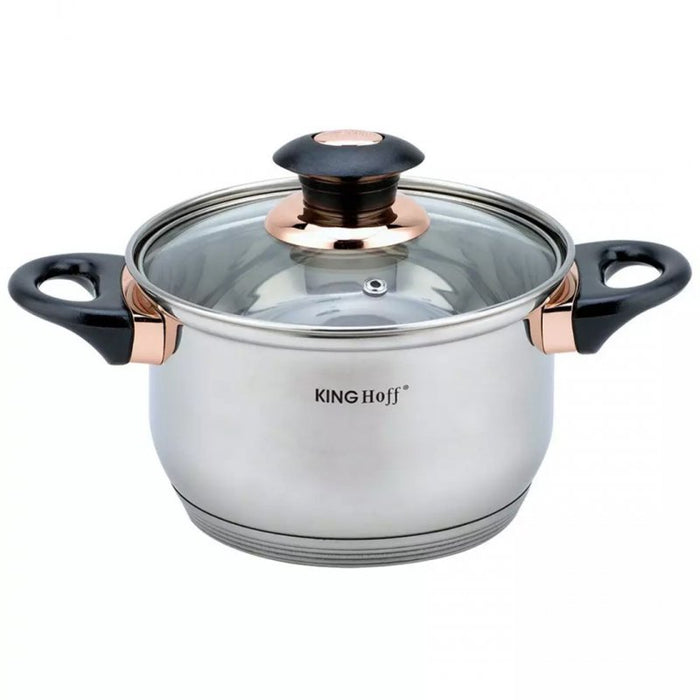 Set di pentole in acciaio inossidabile Kinghoff KH-1767 da 12 pezzi