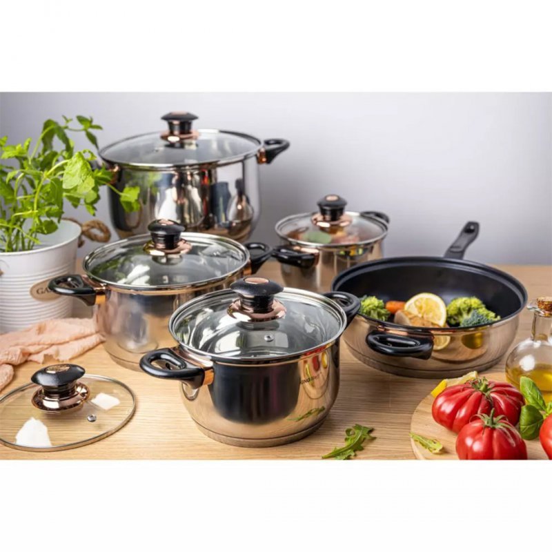 Set di pentole in acciaio inossidabile Kinghoff KH-1767 da 12 pezzi