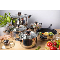 Set di pentole in acciaio inossidabile Kinghoff KH-1767 da 12 pezzi