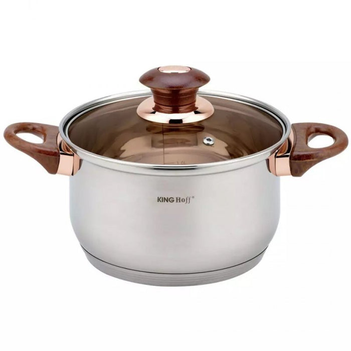 Set di pentole in acciaio inossidabile Kinghoff KH-1768 da 12 pezzi