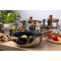 Set di pentole in acciaio inossidabile Kinghoff KH-1768 da 12 pezzi