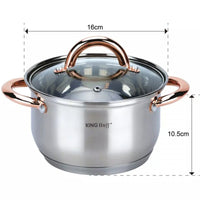 Set di pentole in acciaio inossidabile Kinghoff KH-1761 da 6 pezzi