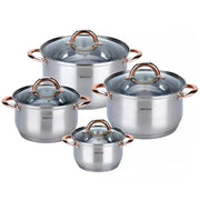 Set di pentole in acciaio inossidabile Kinghoff KH-1763 da 8 pezzi