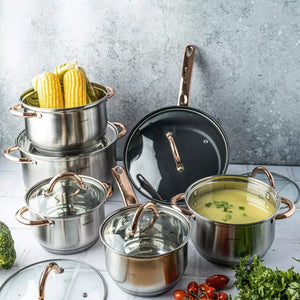 Set di pentole in acciaio inossidabile Kinghoff KH-1765 Premium da 12 pezzi