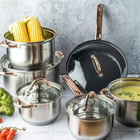 Set di pentole in acciaio inossidabile Kinghoff KH-1765 Premium da 12 pezzi