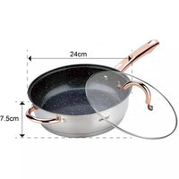 Set di pentole Kinghoff KH-1766 in acciaio inossidabile da 12 pezzi con rivestimento antiaderente