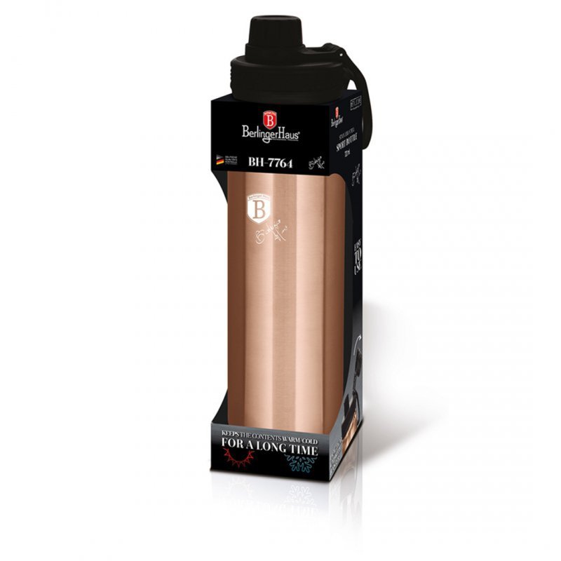 Berlinger haus BH-7764 Borraccia sportiva in acciaio inossidabile color oro rosa da 720 ml