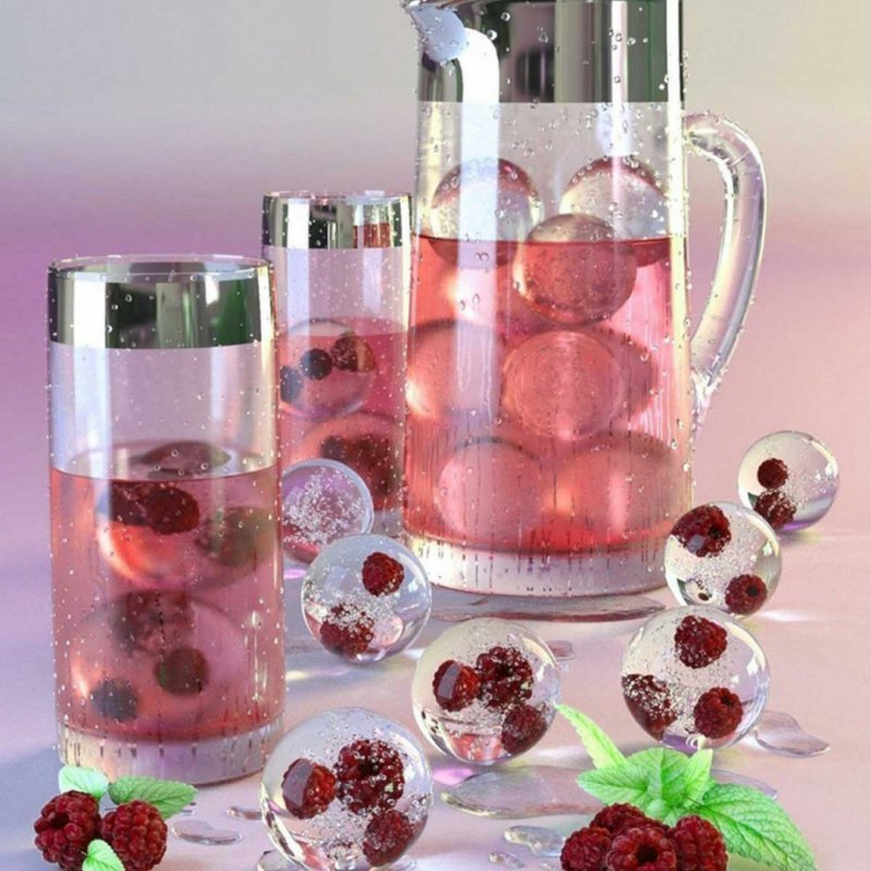 Brunbeste 3159 Stampo per palline di ghiaccio in silicone per bevande