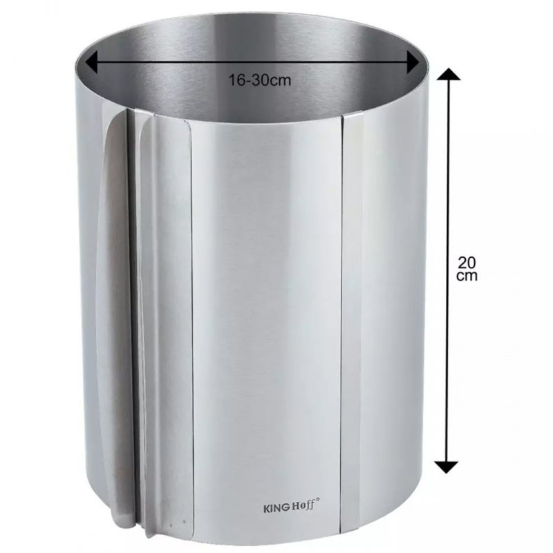 Kinghoff KH-1794 Tortiera regolabile in acciaio inox 20 cm