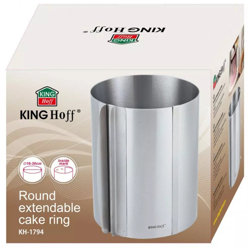 Kinghoff KH-1794 Tortiera regolabile in acciaio inox 20 cm