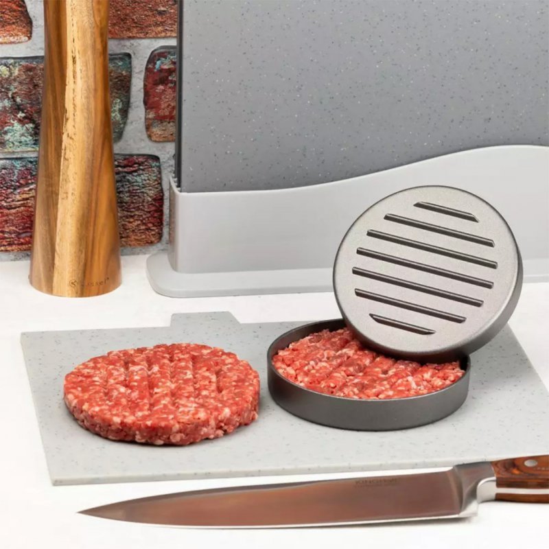 Pressa per hamburger antiaderente in alluminio Kinghoff KH-1740 con manico