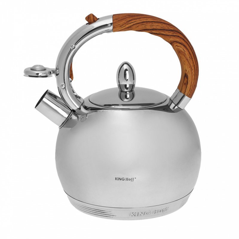 Kinghoff KH-3778 Bollitore con fischietto da 3,0 l in acciaio inossidabile per tutti i fornelli