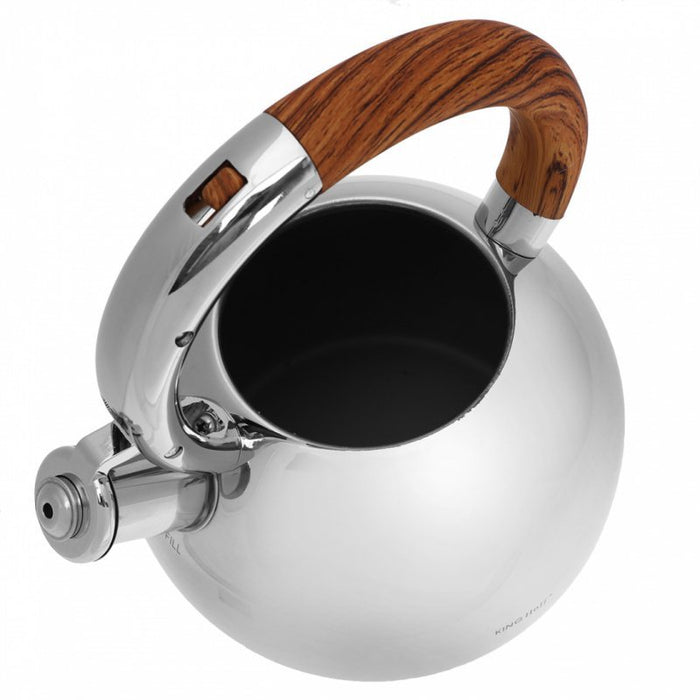 Kinghoff KH-3778 Bollitore con fischietto da 3,0 l in acciaio inossidabile per tutti i fornelli