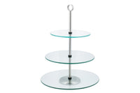 Kinghoff KH-4016 Elegante alzata per torta in vetro a tre livelli