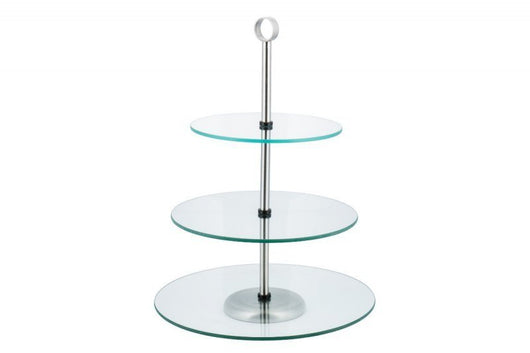 Kinghoff KH-4016 Elegante alzata per torta in vetro a tre livelli