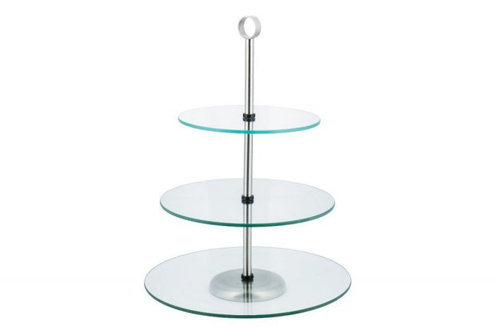 Kinghoff KH-4016 Elegante alzata per torta in vetro a tre livelli