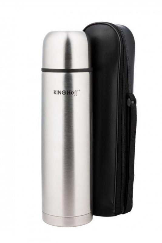 Thermos in acciaio inossidabile Kinghoff KH-4054 con coperchio Click-Clack