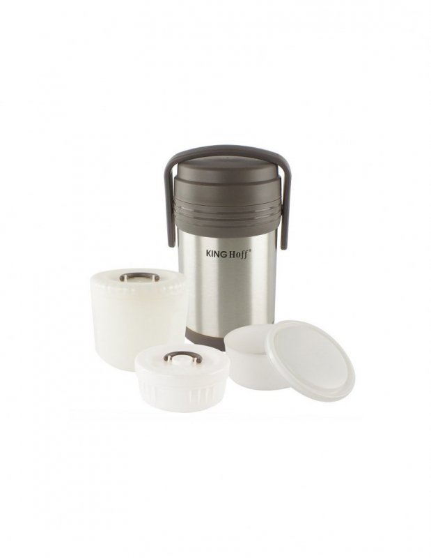Thermos Kinghoff KH-4075 con 3 contenitori per la conservazione degli alimenti