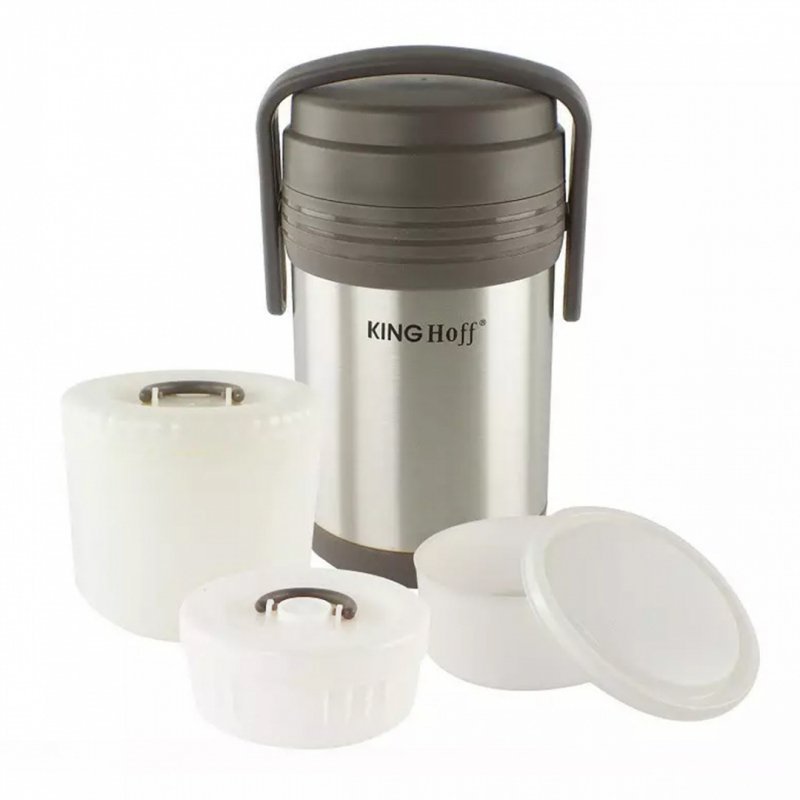 Thermos Kinghoff KH-4075 con 3 contenitori per la conservazione degli alimenti