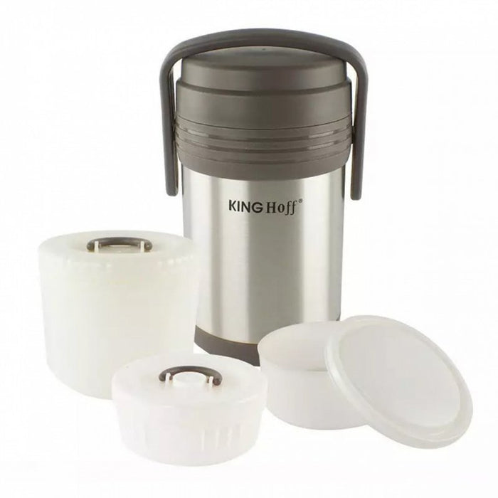 Thermos Kinghoff KH-4075 con 3 contenitori per la conservazione degli alimenti