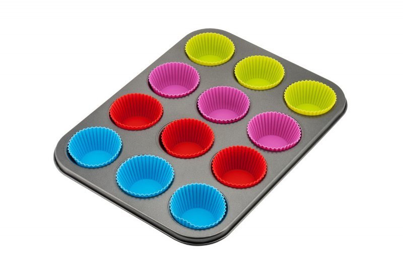 Stampo per muffin Kinghoff KH-4188 con pirottini in silicone per una facile cottura