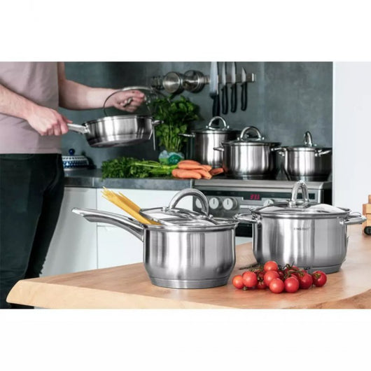 Kinghoff KH-4447 Set di pentole in acciaio inossidabile di alta qualità