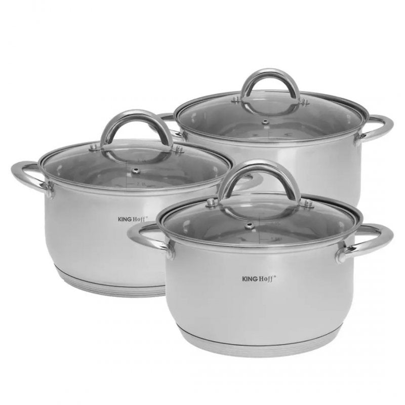 Kinghoff KH-4447 Set di pentole in acciaio inossidabile di alta qualità