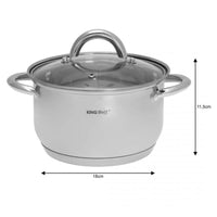 Kinghoff KH-4447 Set di pentole in acciaio inossidabile di alta qualità