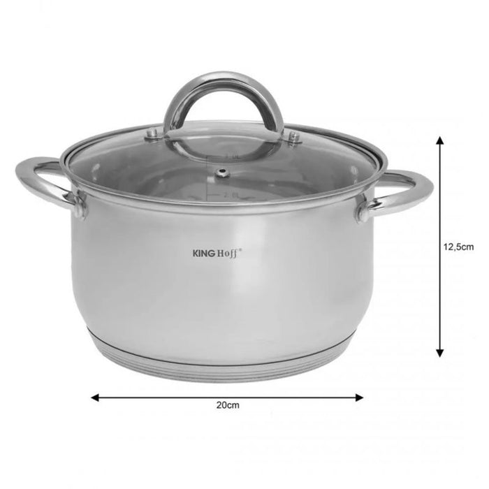 Kinghoff KH-4447 Set di pentole in acciaio inossidabile di alta qualità