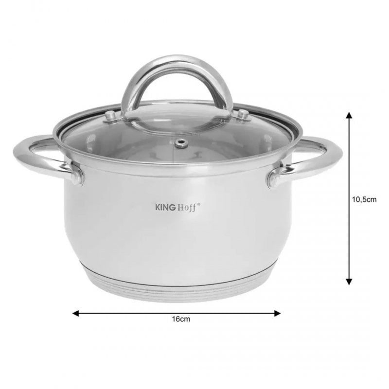 Set di pentole in acciaio inossidabile Kinghoff KH-4448 per tutte le fonti di calore