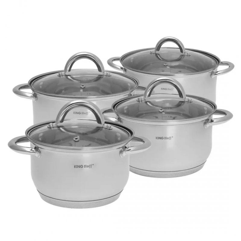 Set di pentole in acciaio inossidabile Kinghoff KH-4448 per tutte le fonti di calore