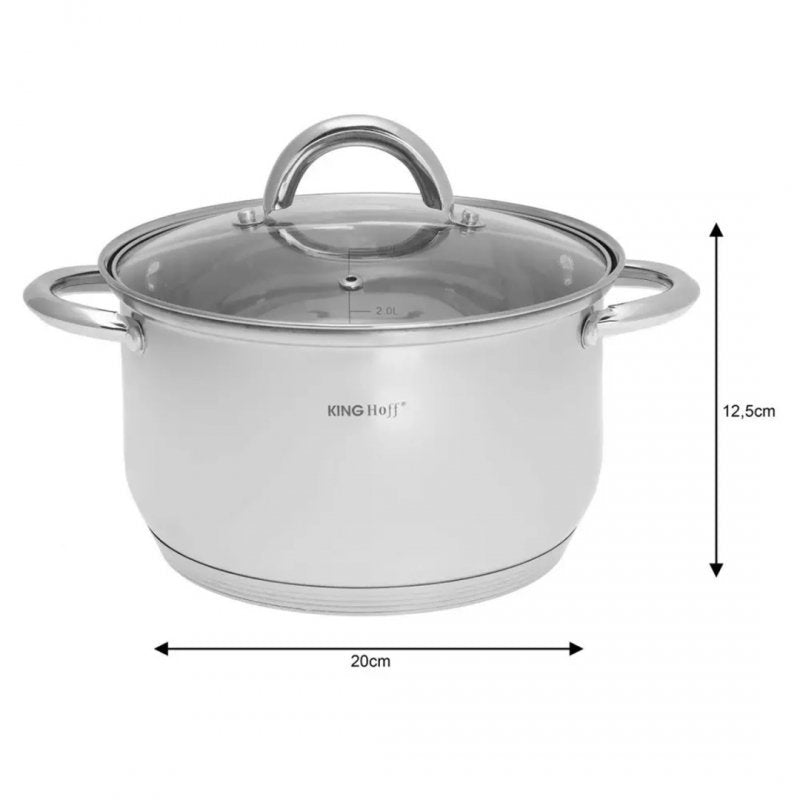 Set di pentole in acciaio inossidabile Kinghoff KH-4457 con rivestimento in granito