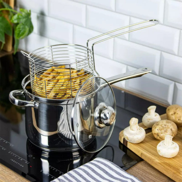 Pentola Kinghoff KH-4581 con colino per friggere e cestello