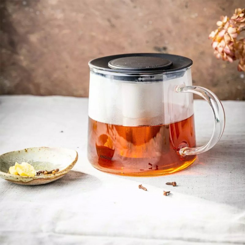 Infusore per tè in vetro Kinghoff KH-4845 con colino in acciaio da 1,5 l